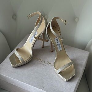 Jimmy Choo Glittering Gold Heels